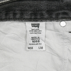 2000s Levi's 505 Faded Black Denim Jeans Size 33