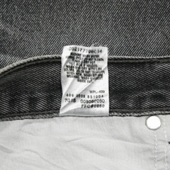 2000s Levi's 505 Faded Black Denim Jeans Size 33