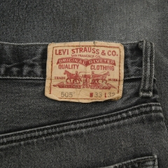 2000s Levi's 505 Faded Black Denim Jeans Size 33