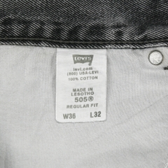 2000s Levi's 505 Faded Black Denim Jeans Size 36