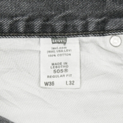 2000s Levi's 505 Faded Black Denim Jeans Size 36