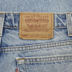 90s Levi's 550 Made in USA Denim Jeans Size 35