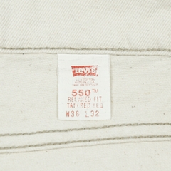 90s Levi's 550 USA Ecru Denim Jeans Size 36