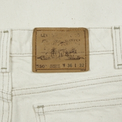 90s Levi's 550 USA Ecru Denim Jeans Size 36