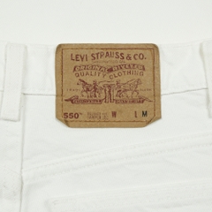 90s Levi's 550 USA White Denim Jeans Size 28