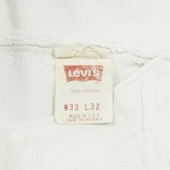 80s Levi's 501 Made in USA White Denim Jeans Size 32x31