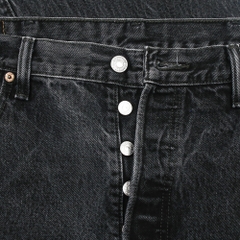 2010s Levi's 501 Black Denim Jeans Size 38