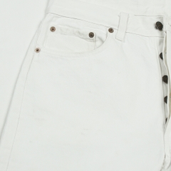 80s Levi's 501 Made in USA White Denim Jeans Size 32x31
