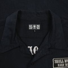 Skull Works Rayon Open-collar Sport Shirt Size S