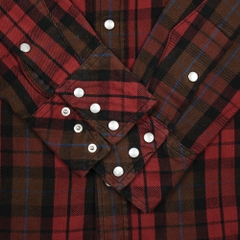 Lee Plaid Flannel Western Shirt Size M