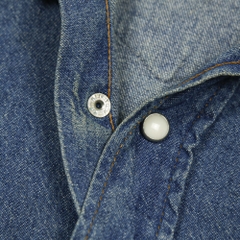 90s Wrangler Made in USA Denim Western Shirt Size M