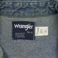 90s Wrangler Made in USA Denim Western Shirt Size M