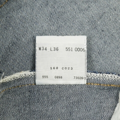 1998 Levi's 551ZXX Valencia Factory Selvedge Denim Jeans Size W32