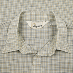 80s King Sport Brand Plaid Check Shirt Size L