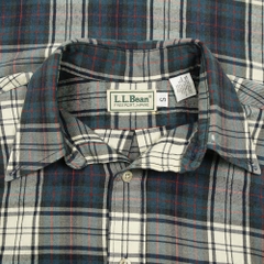 80s L.L.Bean USA Plaid Check Shirt Size S