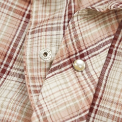80s Dan River Brand Plaid Western Shirt Size M