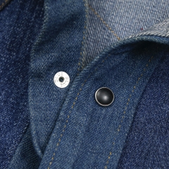 H.R.Remake Blue Blue Denim Western Shirt Size S