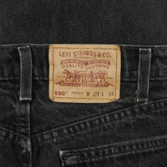 90s Levi's 550 USA Black Denim Jeans Size 28