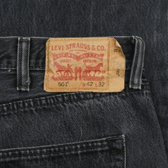 2010s Levi's 501 Black Denim Jeans Size 42