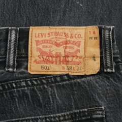 2010s Levi's 501 Black Denim Jeans Size 38