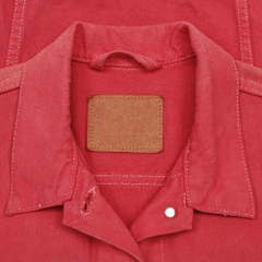 Vtg 80s Levi's USA Red Denim Vest Women Size M