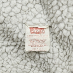 80s Levi's USA Sherpa-lined Black Denim Jacket Size XS