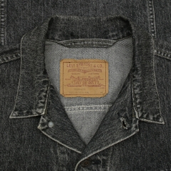 90s Levi's Black Denim Jacket ‘Kashtin’ Band Size [44] XL