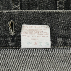 90s Levi's Black Denim Jacket ‘Kashtin’ Band Size [44] XL