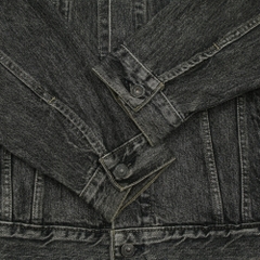 90s Levi's Black Denim Jacket ‘Kashtin’ Band Size [44] XL