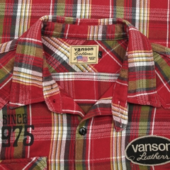 Vanson Cotton Flannel Work Shirt Size M