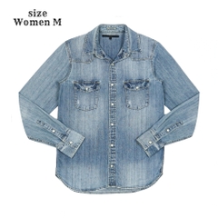 Yevs Japan Denim Western Shirt Women Size M