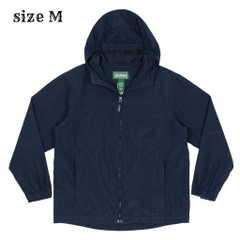 L.L.Bean Navy Nylon Hooded Jacket Size M