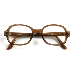 80s U.S. Military Issue Glasses Oval Frame - Brown [52-22]