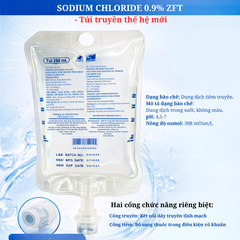 SODIUM CHLORIDE 0.9% ZFT  - Túi muối truyền thế hệ mới