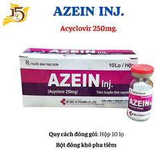 Azein Inj - Acyclovir 250mg Thuốc tiêm truyền kháng virus