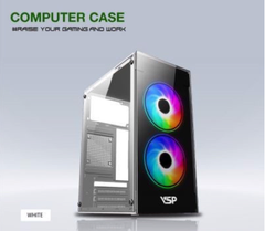 Vỏ Case VSP V212 Gaming M-Atx Hai Mặt Kính Cường Lực ( Chưa Có Fan Led )