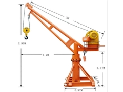 Khung cẩu xoay 360 độ 1.5 tấn