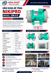 Đầm rung bê tông Nikipro 0.75KW ZW3.5 380V