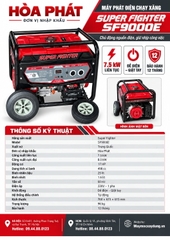 Máy phát điện chạy xăng Super Fighter 7.5KW SF9000E Đề