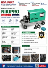 Máy uốn sắt thủy lực Nikipro Phi 25 220V