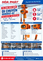 Pa lăng xích điện di chuyển 2 tấn 6m HHBB02-02 380V