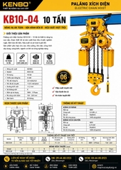Pa lăng xích điện di chuyển Kenbo 10 tấn 6m KB10-04 380V