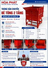 Thùng vận chuyển bê tông 1 khối