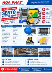 Tời điện đa năng Sento KCD750-1500 220V 30m 35 mét/phút ĐKTX