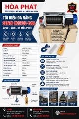 Tời điện đa năng Sento KCD750-1500 220V 90m 35 mét/phút