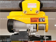 Combo Tời điện mini PA400 cọn chạy 1 tấn điều khiển từ xa