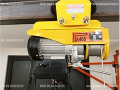 Combo Tời điện mini PA400 cọn chạy 1 tấn điều khiển từ xa