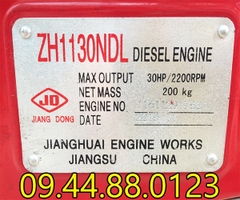 Đầu nổ Diesel Jiangdong D30 ZH1130NDL làm mát bằng gió đề