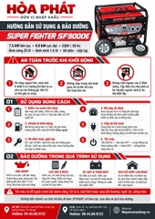 Máy phát điện chạy xăng Super Fighter 7.5KW SF9000E Đề