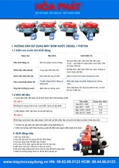 Máy bơm nước đầu nổ D8 8HP nước đề đầu bơm phi 76